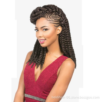 12Strands/Pack Thick Twist Braids Big Senegalese Braids Prelooped Crochet Hair Synthetic Extensions 14 18 22inch